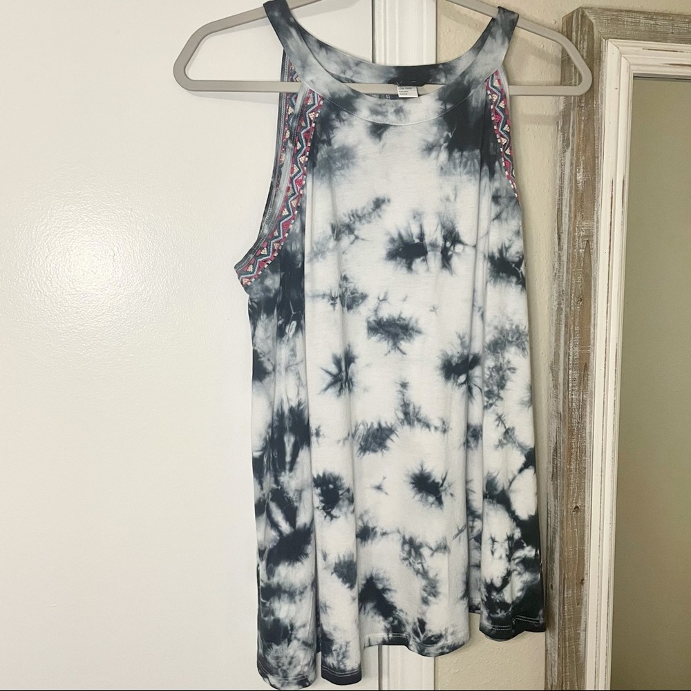 Torrid Embroidered Tie Dye High Neck Tank Top - Picture 6 of 11